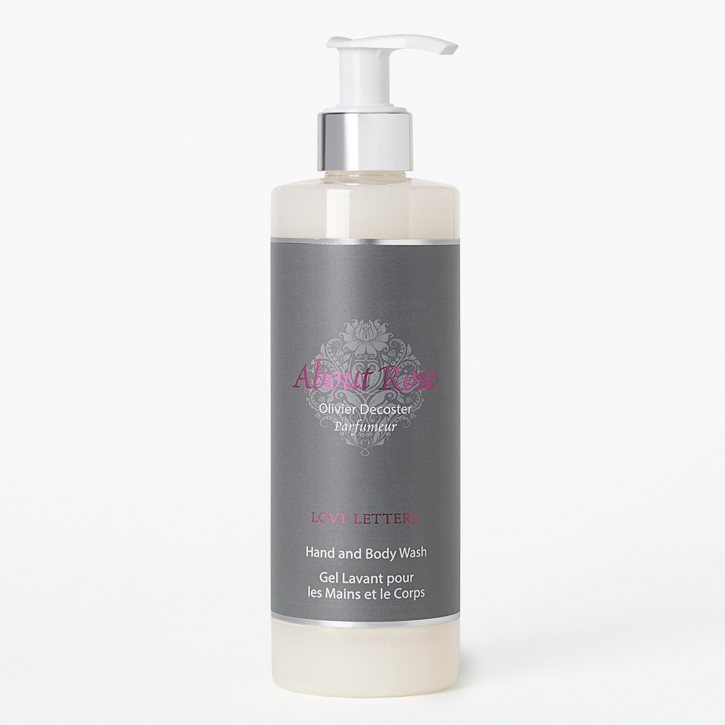 About Rose Love Letters 300ml Hand & Body Wash pump