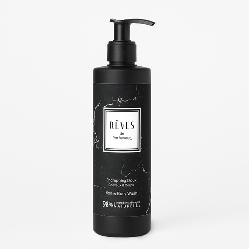 RÊVES de Parfumeur "Violette Sauvage" Shampoing Cheveux et Corps ÉCO-POMPE 300 ml
