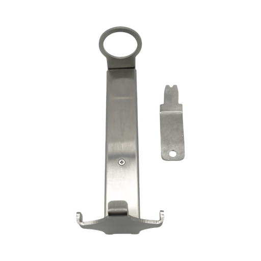 Brushed stainless steel wall support for 300ml pump bottle 