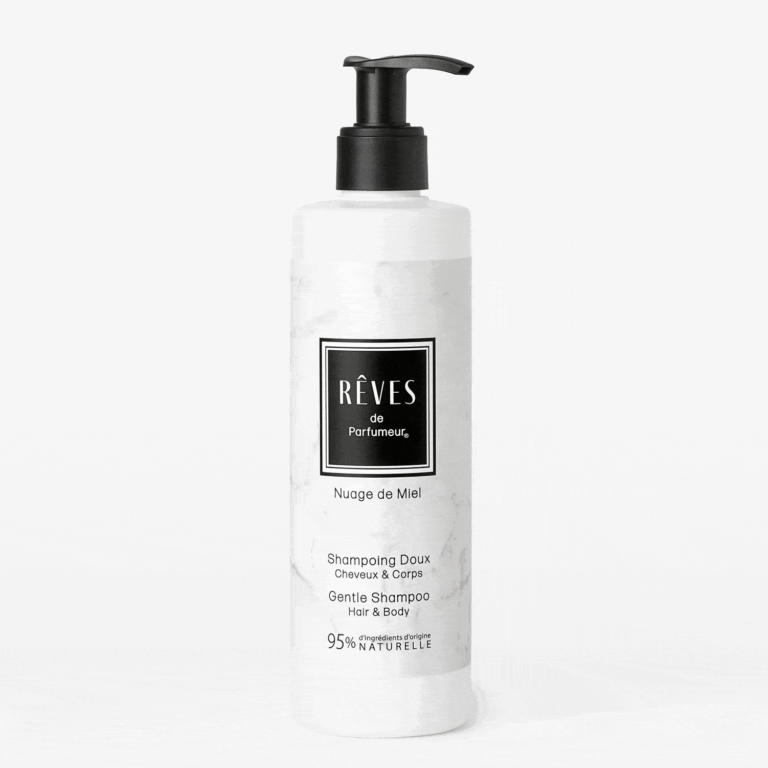 RÊVES de Parfumeur "Nuage de Miel" Shampoing 2en1 Cheveux et Corps flacon ÉCO-POMPE 300 ml