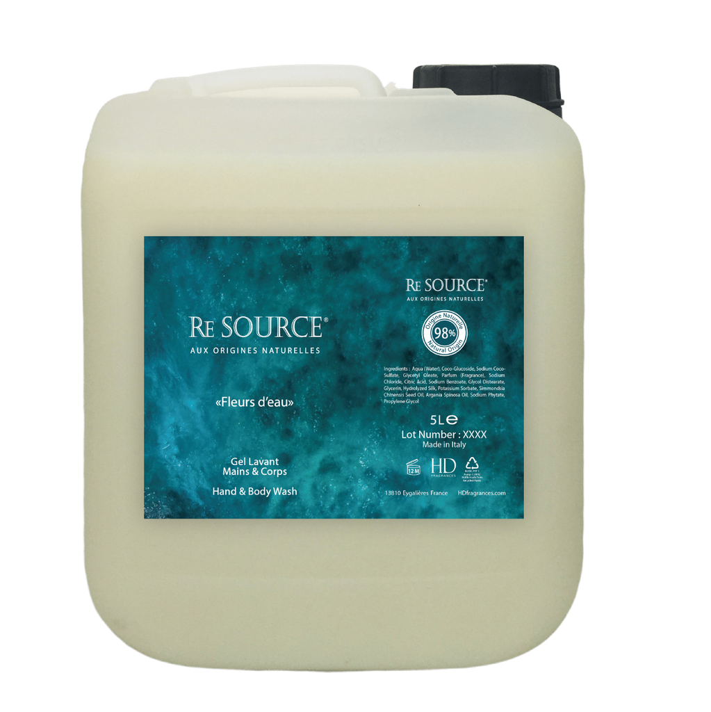 [RESM5LHBW] RE SOURCE 5L Gel Lavant Mains et Corps "Fleurs d'eau"
