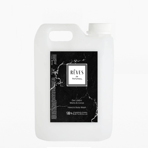 [REVES5LHBW] RÊVES de Parfumeur "Violette Sauvage" Gel lavant mains et corps Recharge 5 L