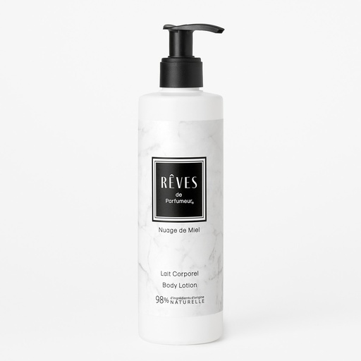 RÊVES de Parfumeur "Nuage de Miel" Lait Corporel flacon ÉCO-POMPE 300 ml 