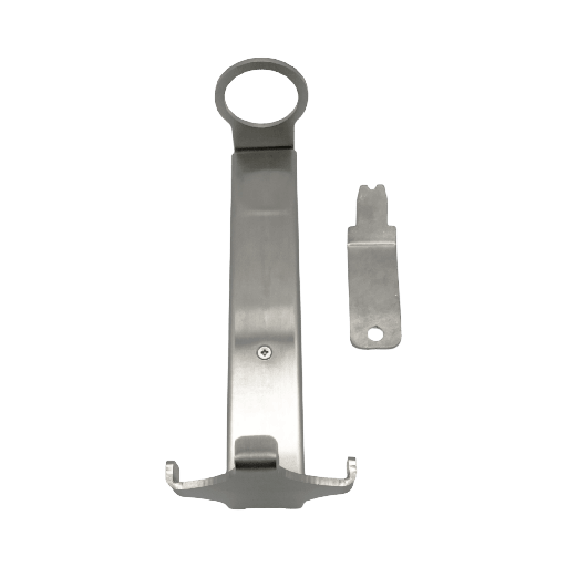 [WS300INOX1BR] Support mural en inox acier brossé pour flacon ÉCO-POMPE 300ml