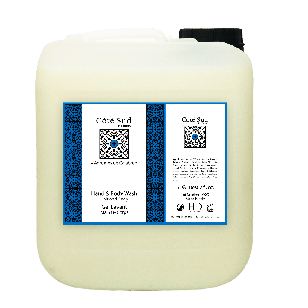 [CSAGR5LHBW] Côté Sud Agrumes de Calabre 5L Gel lavant pour les mains et le corps